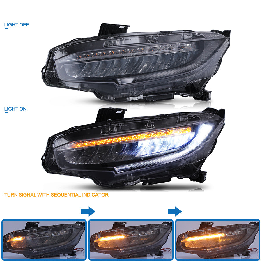 Reflektory Honda Civic (2016-2021) Full LED - obrazek 4