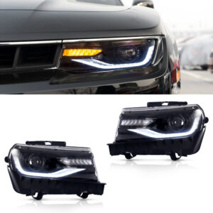 Reflektory Chevrolet Camaro 2014-2015 z kierunkowskazami sekwencyjnymi (wariant RGB)