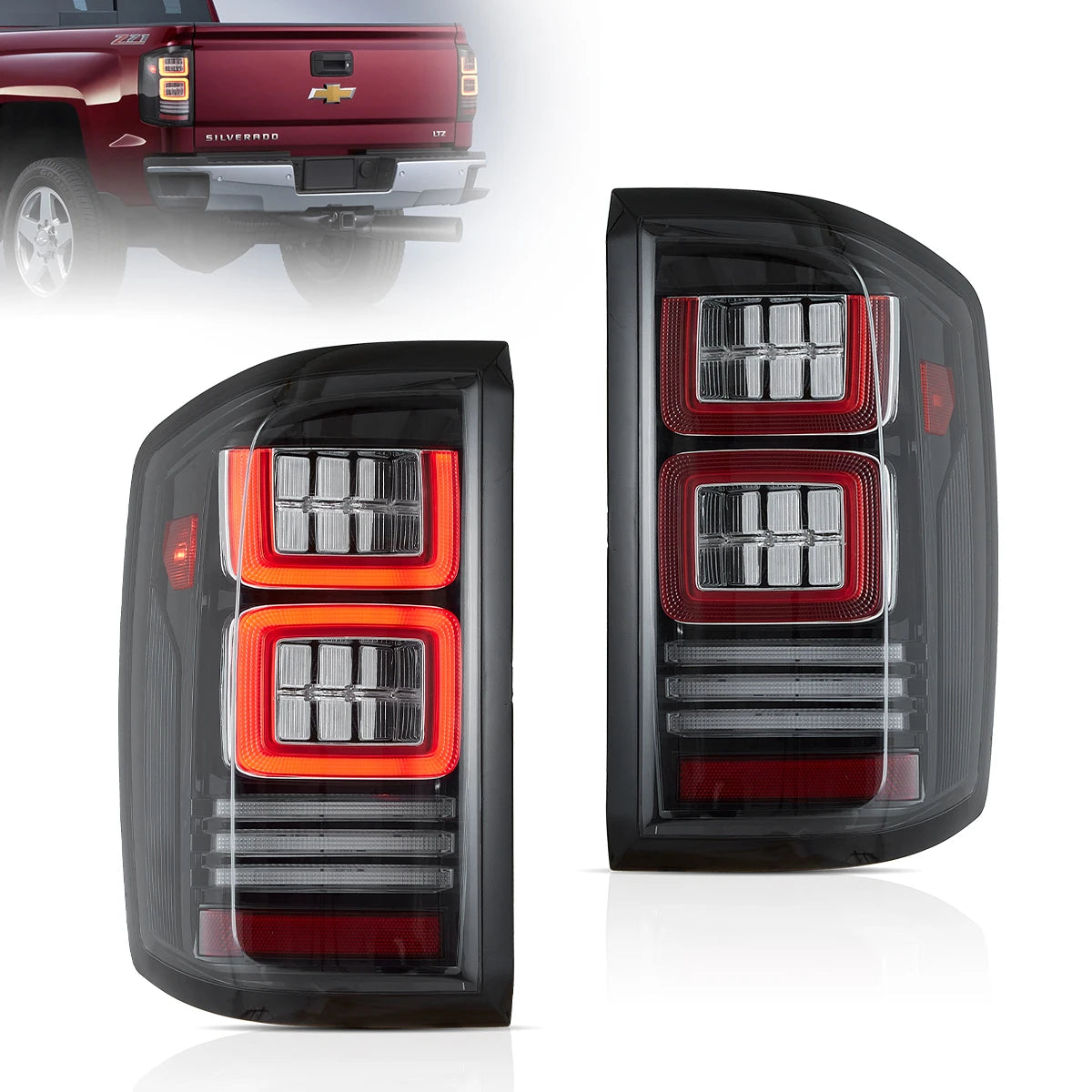 Tylne światła Chevrolet Silverado 1500 / 2500HD / 3500HD (2014–2019) Full LED