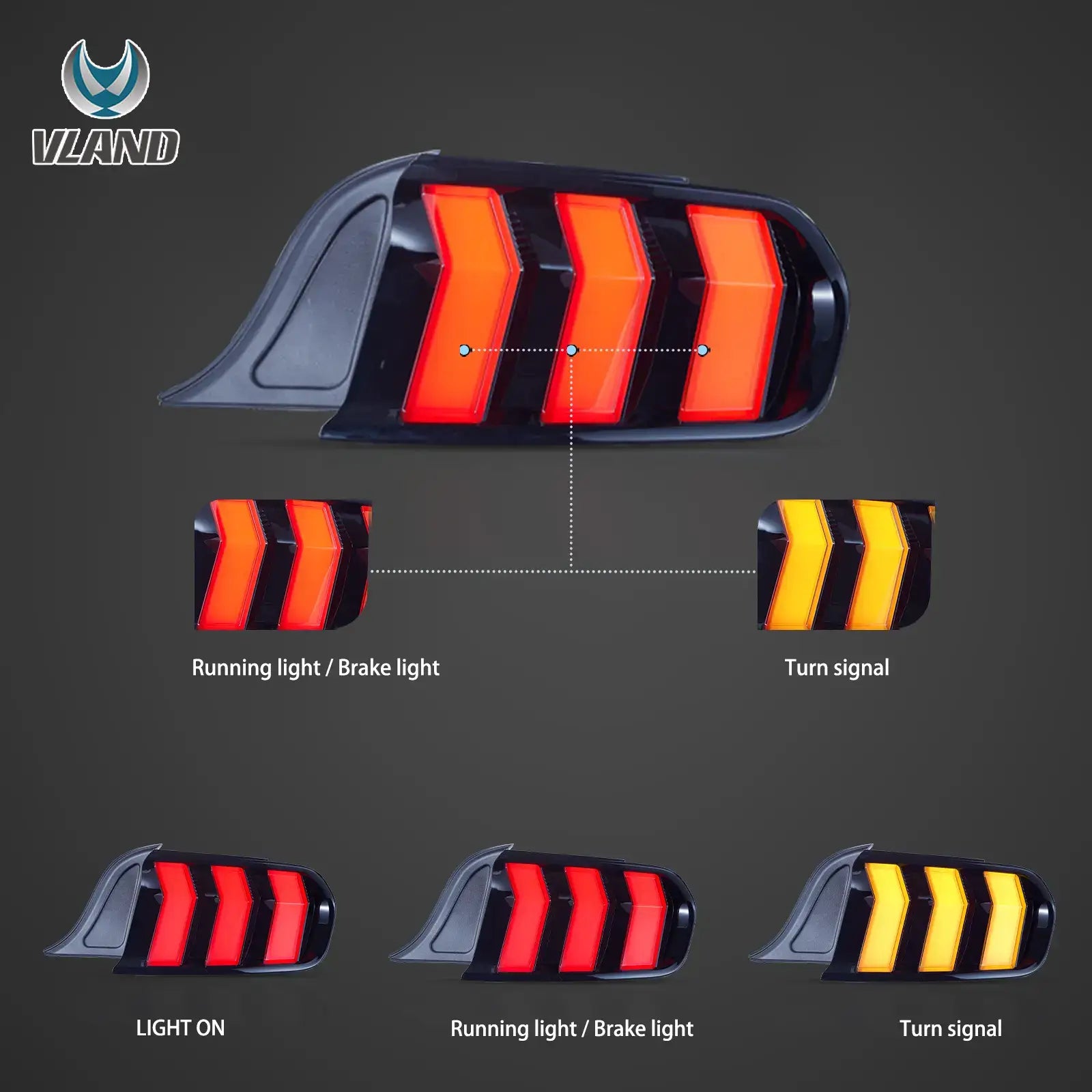 Tylne światła Ford Mustang S550 (2015–2022) Full LED - obrazek 2