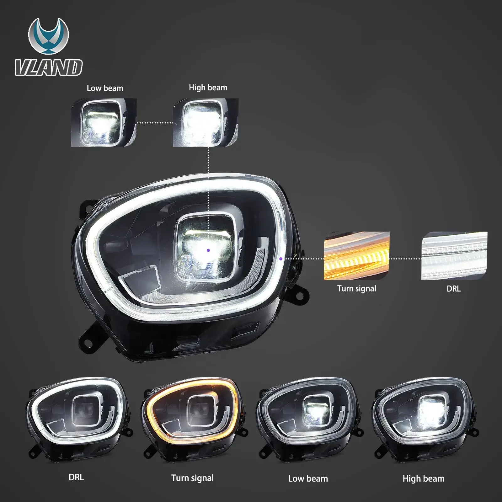 Reflektory Mini Cooper Countryman F60 (2017–2020) Full LED - obrazek 3