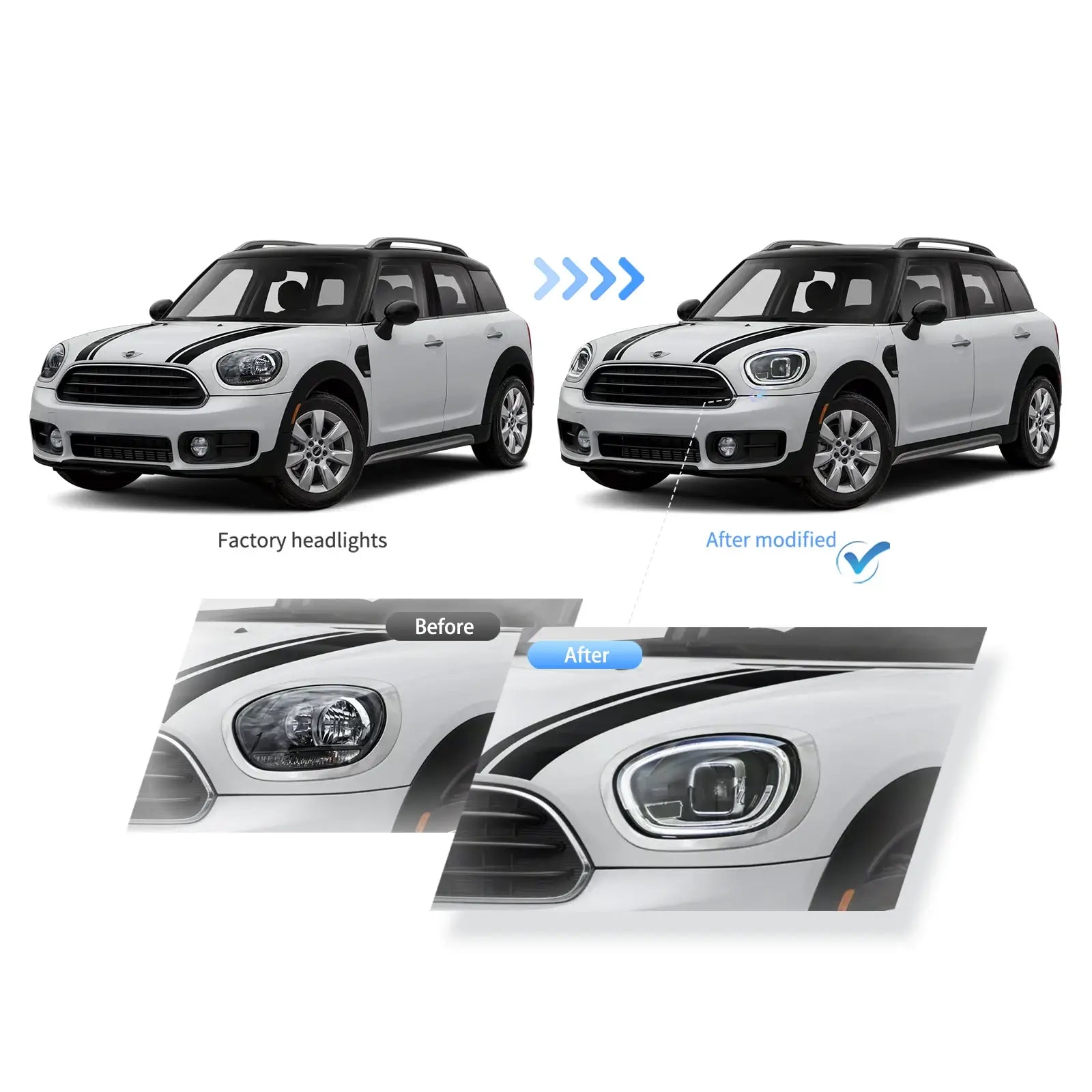 Reflektory Mini Cooper Countryman F60 (2017–2020) Full LED - obrazek 4