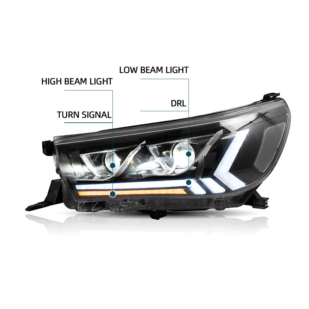 Reflektory LED Vland do Toyota Hilux Vigo Revo 2015-2020 - obrazek 4