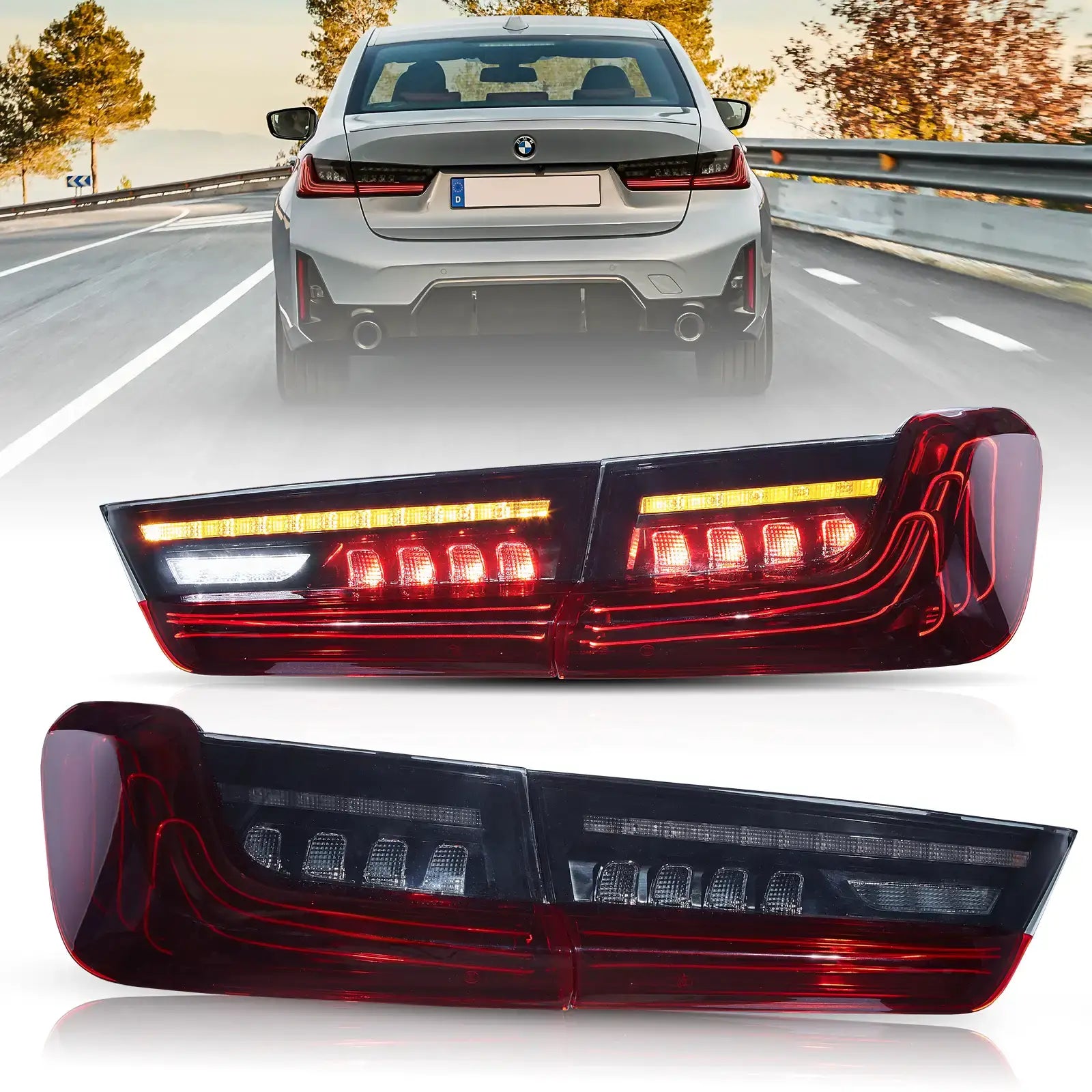 Tylne światła BMW Serii 3 G20 / G80 M3 (2018–2024) Laser Look Full LED