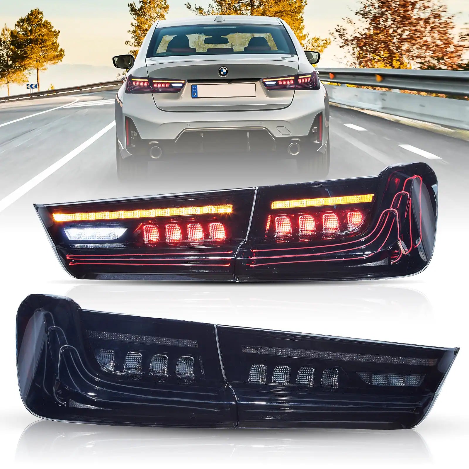 Tylne światła BMW Serii 3 G20 / G80 M3 (2018–2024) Laser Look Full LED - obrazek 2