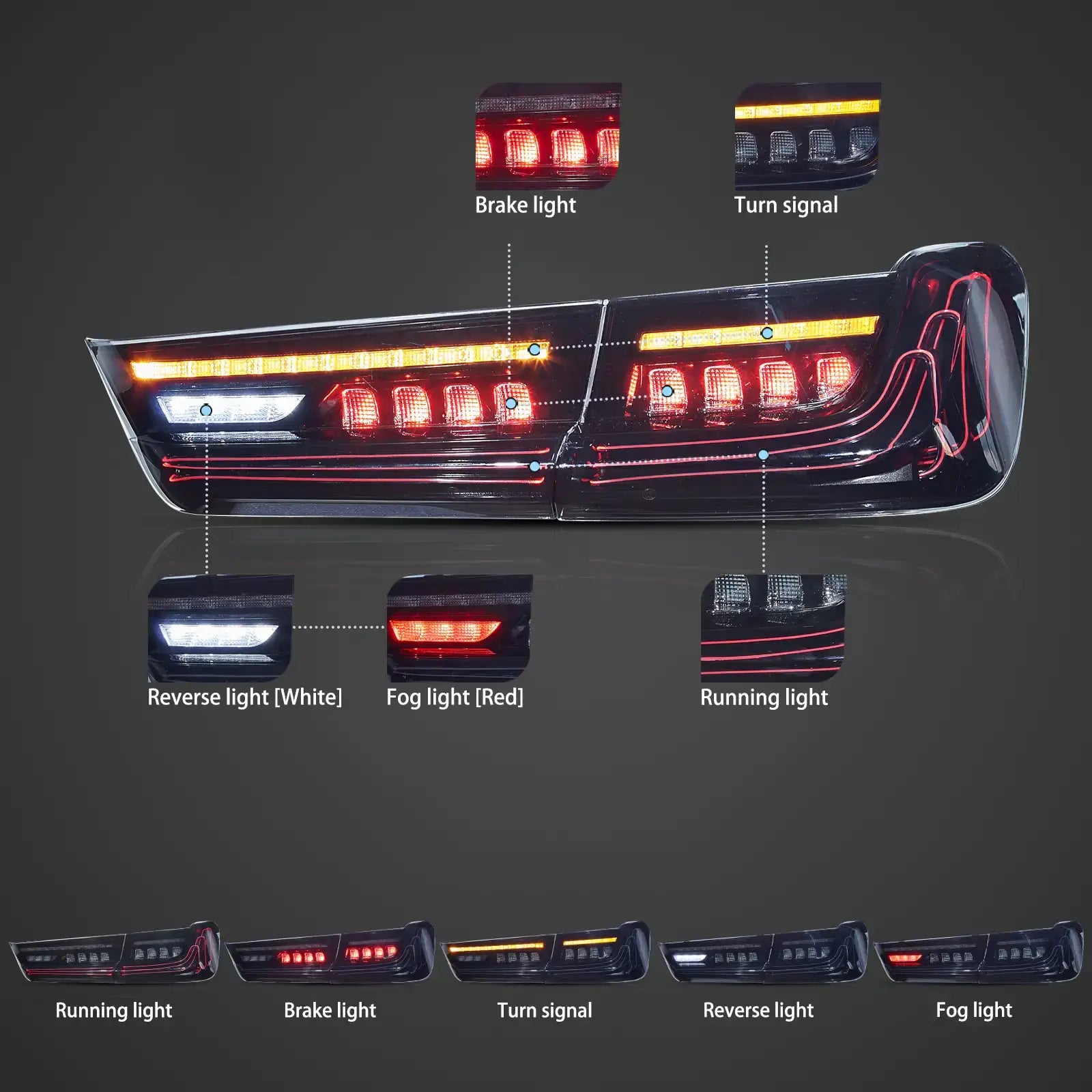 Tylne światła BMW Serii 3 G20 / G80 M3 (2018–2024) Laser Look Full LED - obrazek 4