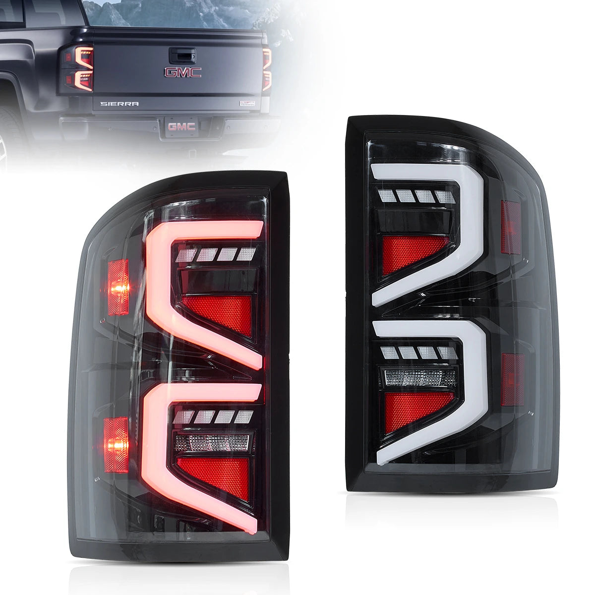 Tylne światła GMC Sierra 1500 / 2500HD / 3500HD (2014–2018) Full LED