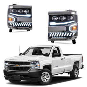 Reflektory projekcyjne do Chevrolet Silverado 1500 (2016–2018) Full LED
