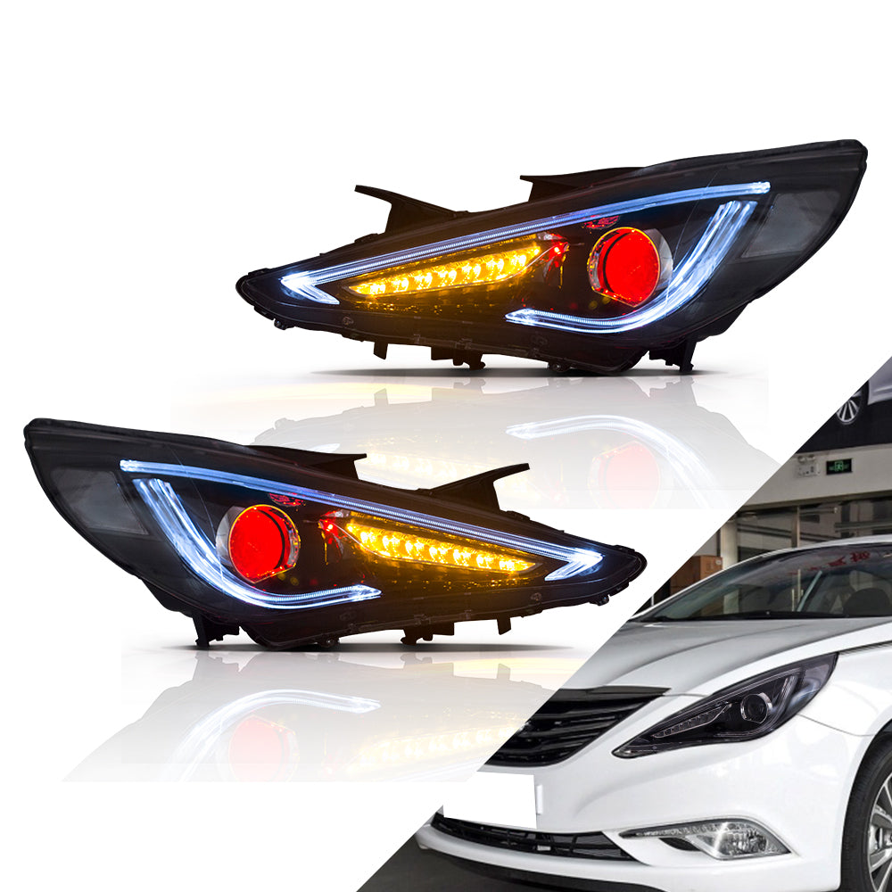 Reflektory Hyundai Sonata (2011–2014) LED (wariant Demon Eye)