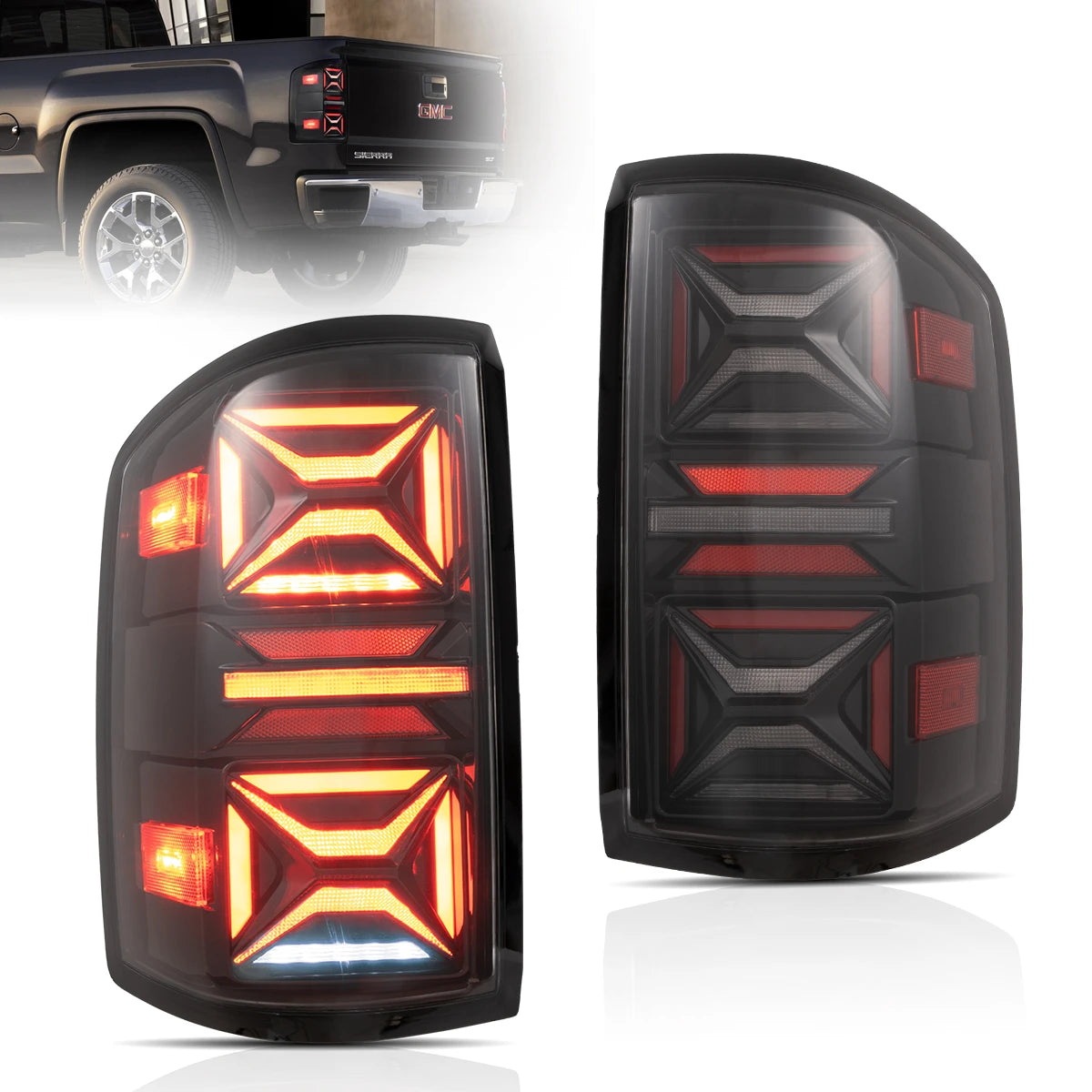 Tylne światła GMC Sierra 1500 / 2500HD / 3500HD (2014–2018) Full LED