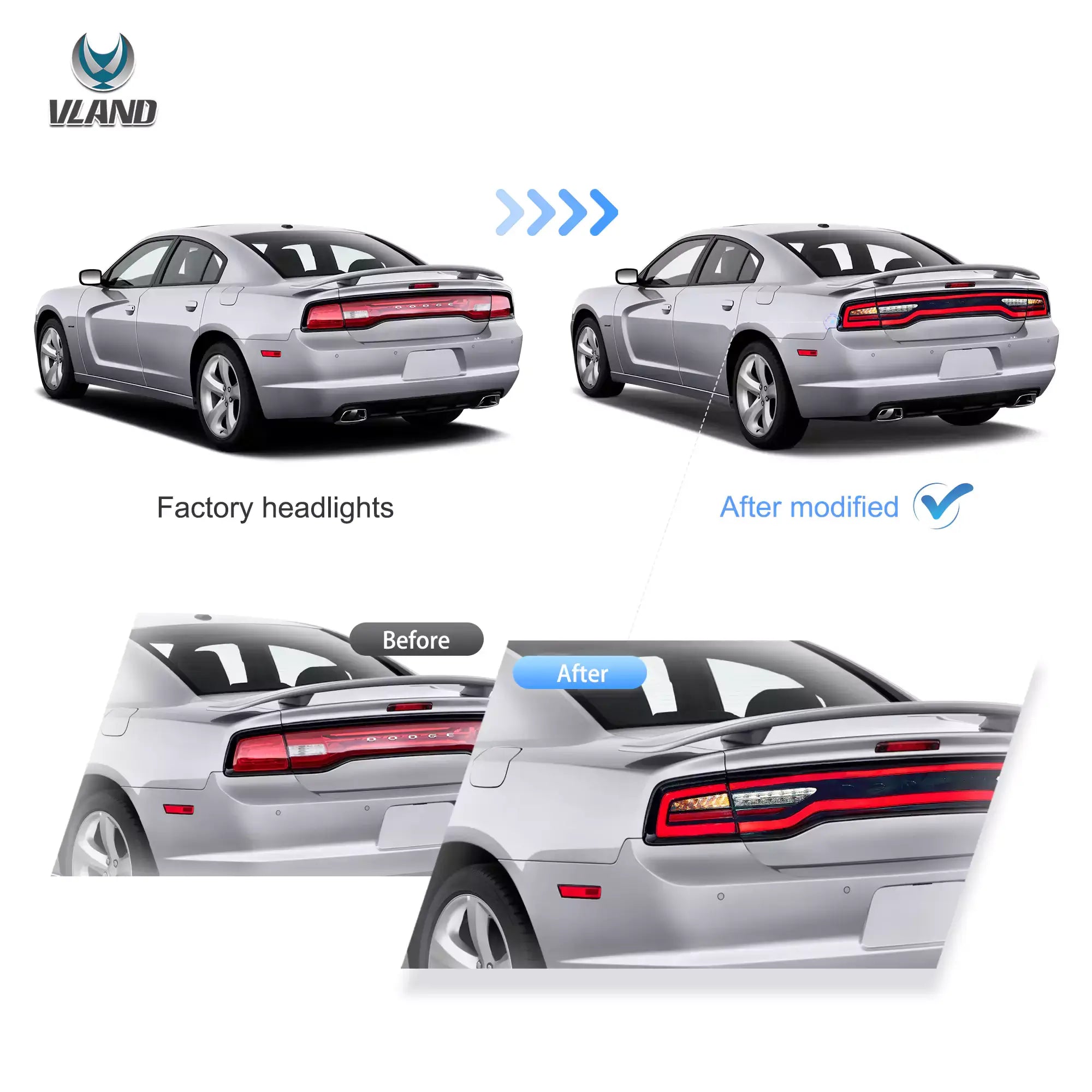Tylne światła Dodge Charger (2011–2014) Blenda Full LED - obrazek 4