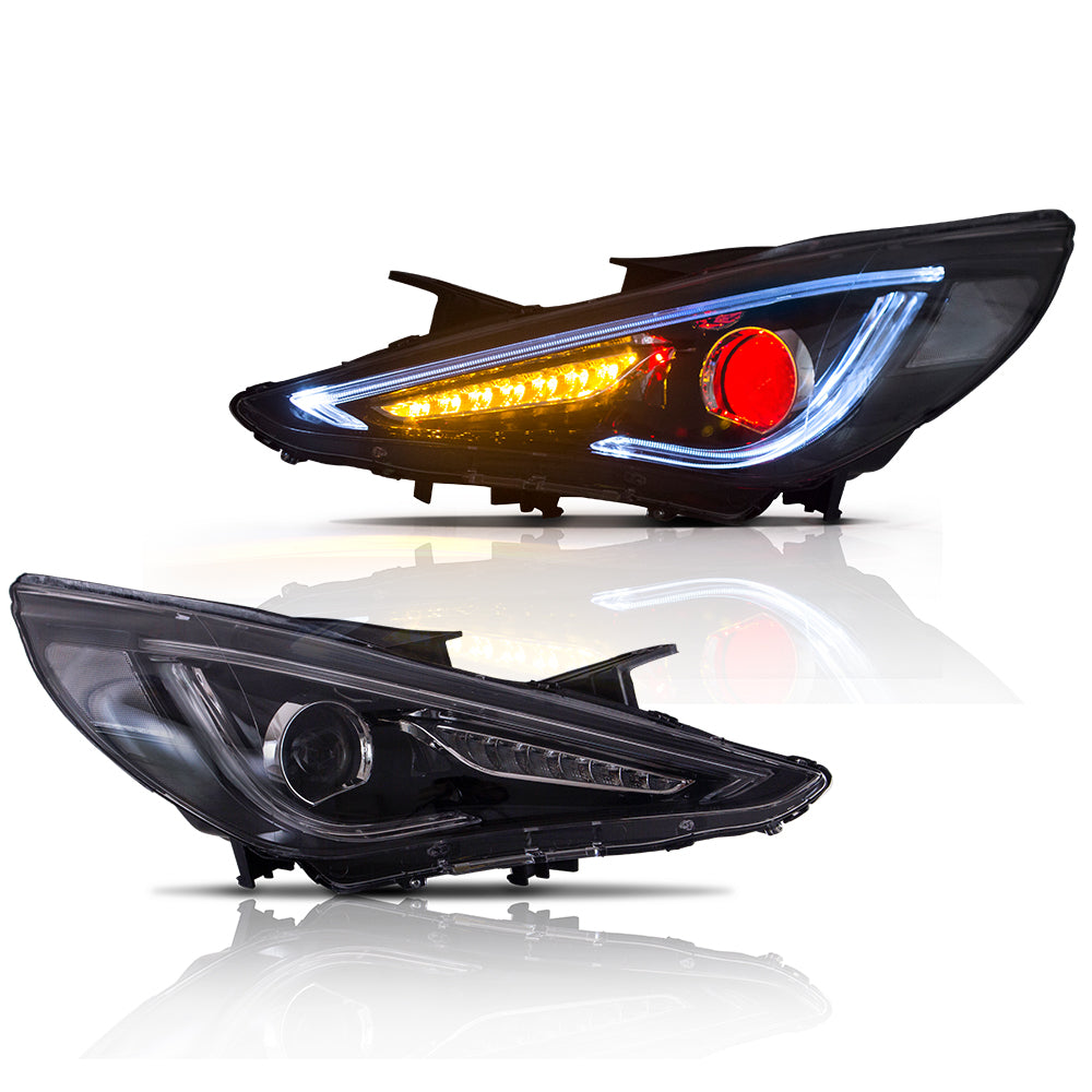 Reflektory Hyundai Sonata (2011–2014) LED (wariant Demon Eye) - obrazek 2