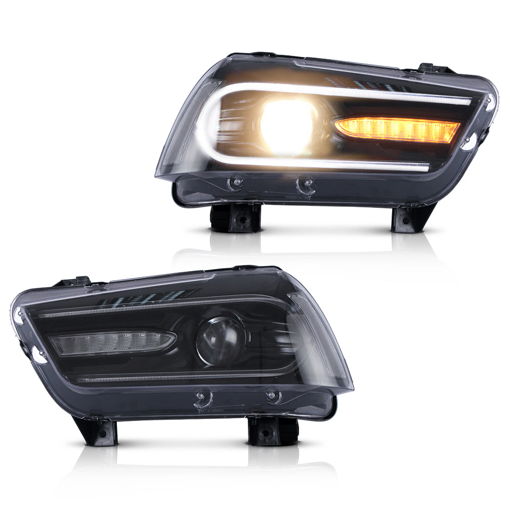 Reflektory Dodge Charger 2011-2014 DRL LED (wariant RGB) - obrazek 3