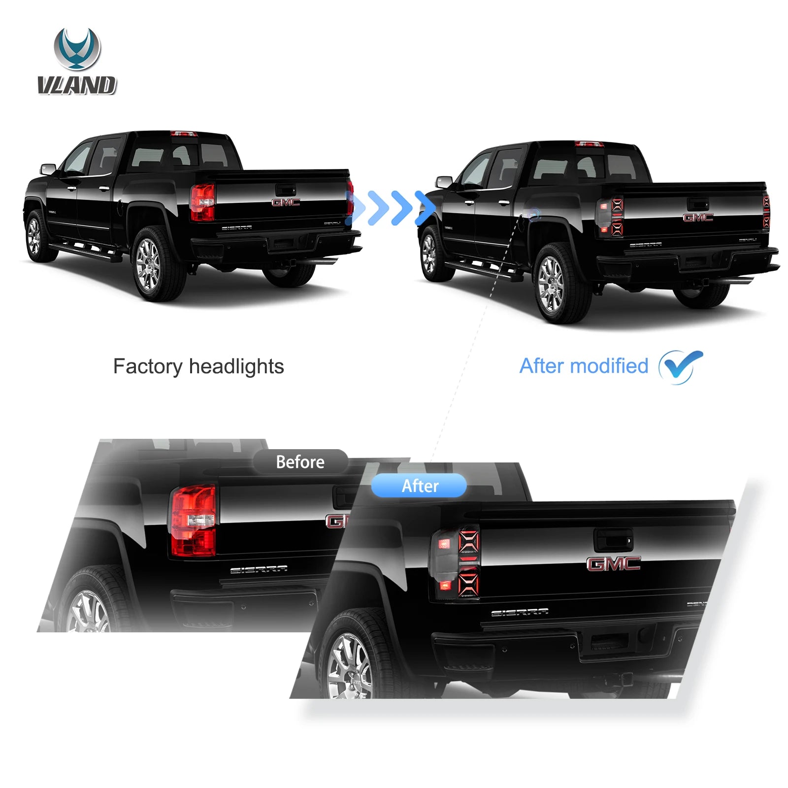 Tylne światła GMC Sierra 1500 / 2500HD / 3500HD (2014–2018) Full LED - obrazek 5