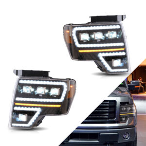 Reflektory Full LED Do Forda F150 2009-2014 z Dynamic DRL