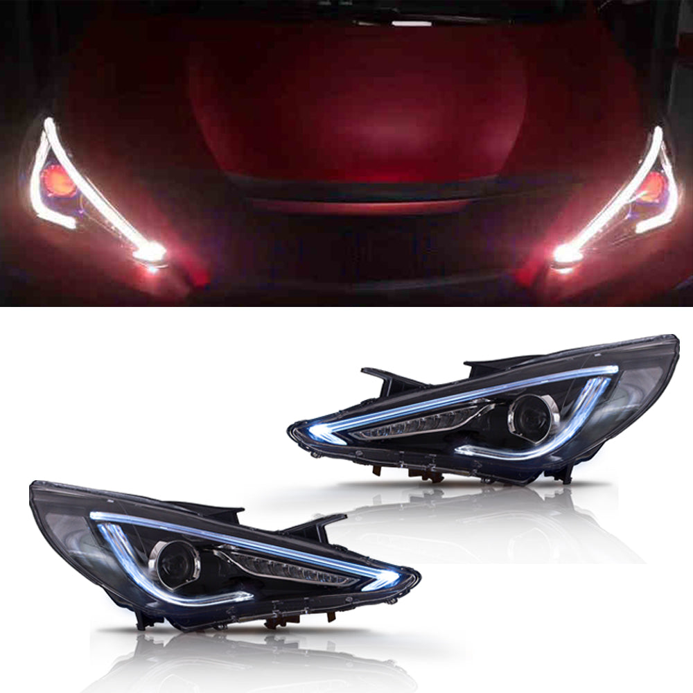Reflektory Hyundai Sonata (2011–2014) LED (wariant Demon Eye) - obrazek 5