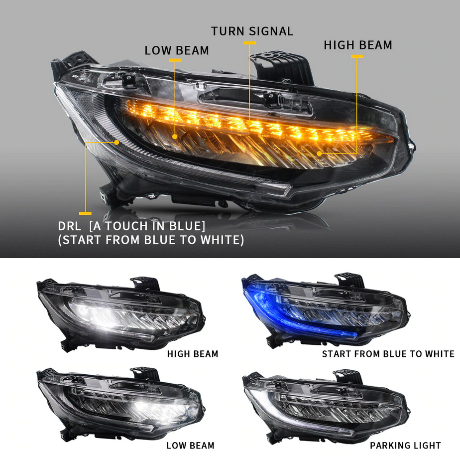 Reflektory Honda Civic (2016-2021) Full LED - obrazek 3