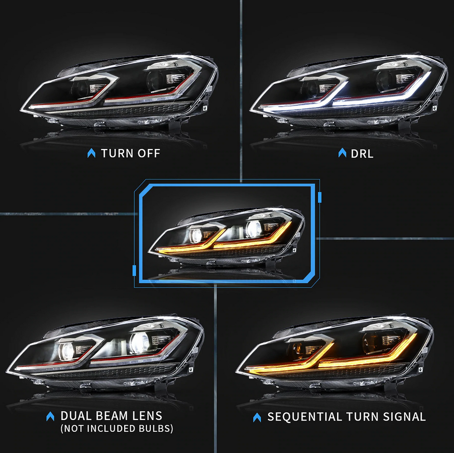 Reflektory Volkswagen Golf 7.5 / MK7.5 Hatchback (2017–2021) Full LED - obrazek 5