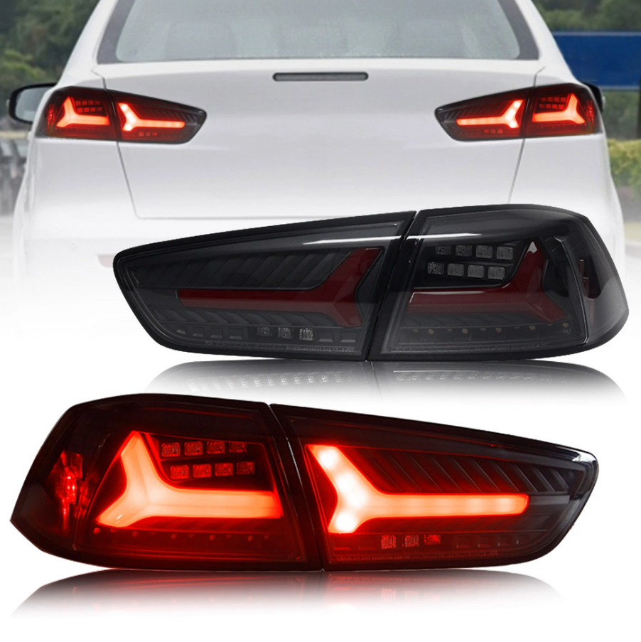 Tylne światła Mitsubishi Lancer EVO X (2008–2018) LED z sekwencyjnym kierunkowskazem
