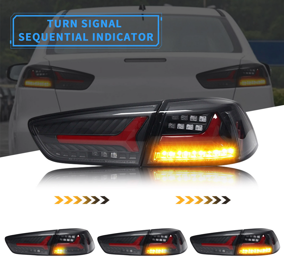 Tylne światła Mitsubishi Lancer EVO X (2008–2018) LED z sekwencyjnym kierunkowskazem - obrazek 4