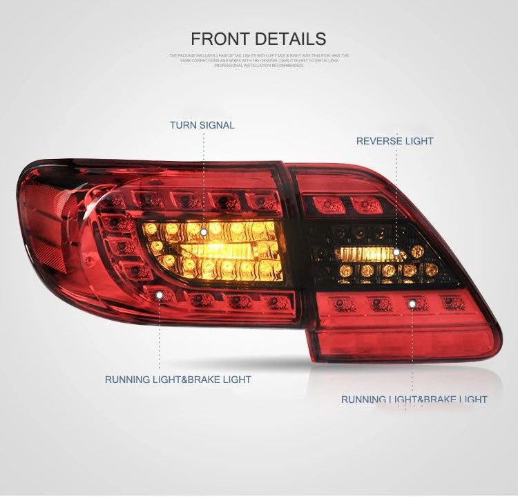 Tylne światła Toyota Corolla (2011–2013) LED (nie pasuje do modeli USA)
