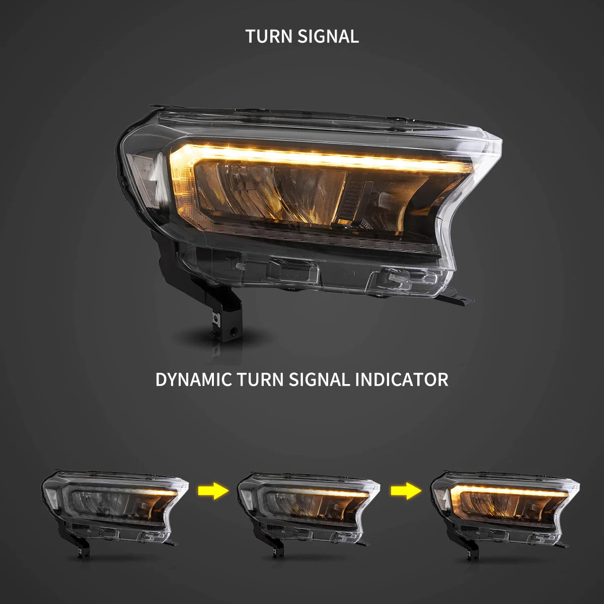 Reflektory LED Ford Ranger 3. Generacji P375 (2015–2023) Full LED (USA) - obrazek 4