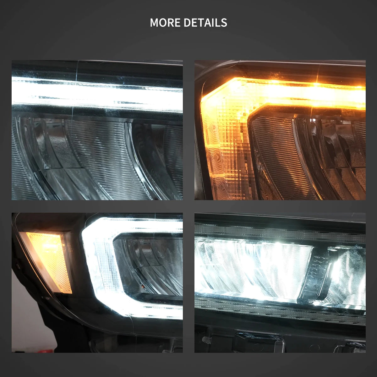 Reflektory LED Ford Ranger 3. Generacji P375 (2015–2023) Full LED (USA) - obrazek 5