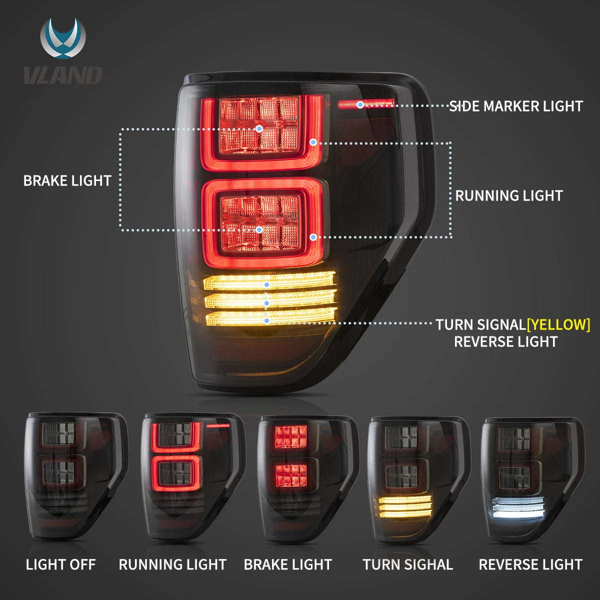 Tylne światła LED Ford F150 12. generacji (2009–2014) sekwencyjne - obrazek 5