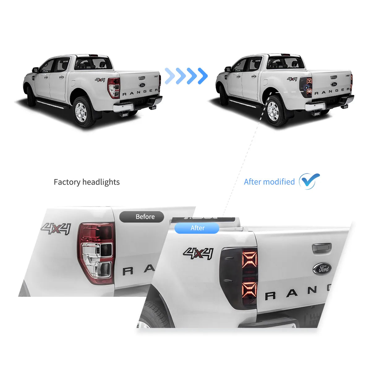 Tylne światła Ford Ranger T6 / P375 (2012–2022) Full LED - obrazek 5