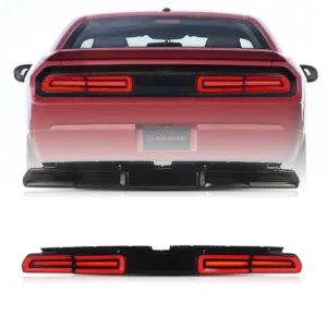 Lampy tylne/blenda Dodge Challenger 3th Gen 08-14 (LC) Przedliftingowe światła tylne z pomarańczowym sekwencyjnym kierunkowskazem