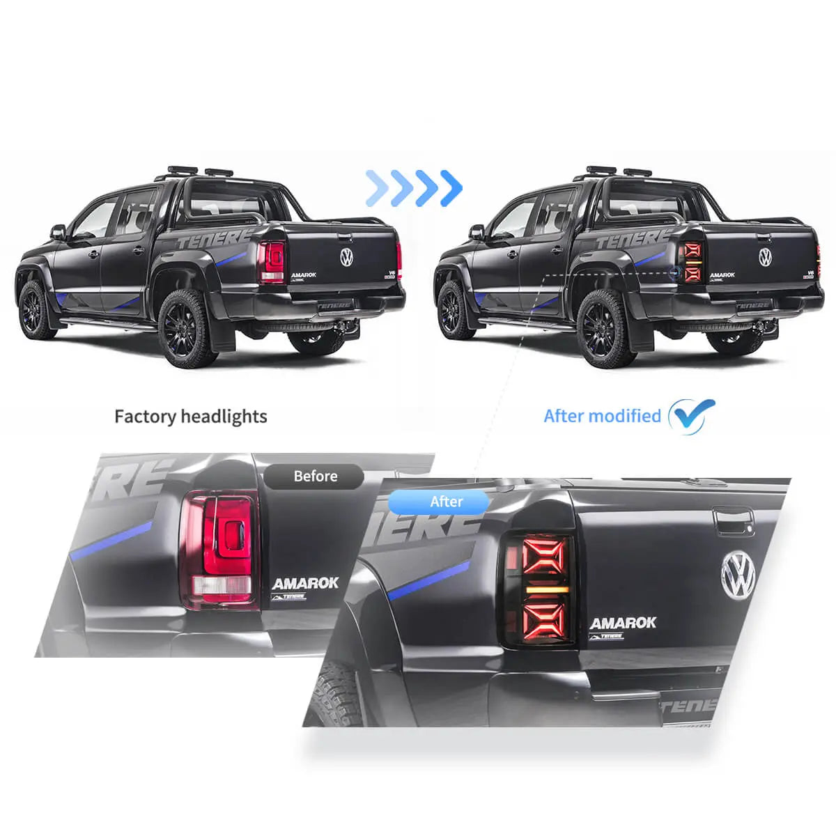 Tylne światła LED do VW Amarok (2010–2021) Full LED - obrazek 5