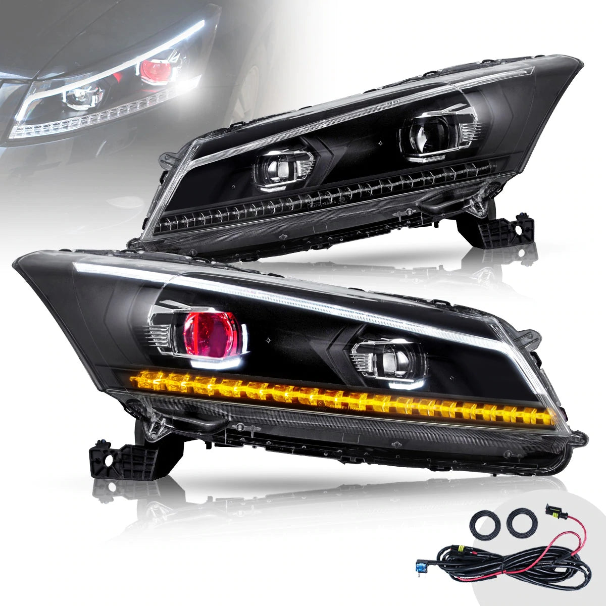 Reflektory Honda Accord Sedan (2008–2012) LED/HID - obrazek 2