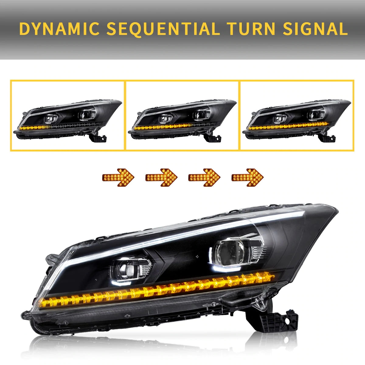 Reflektory Honda Accord Sedan (2008–2012) LED/HID - obrazek 5