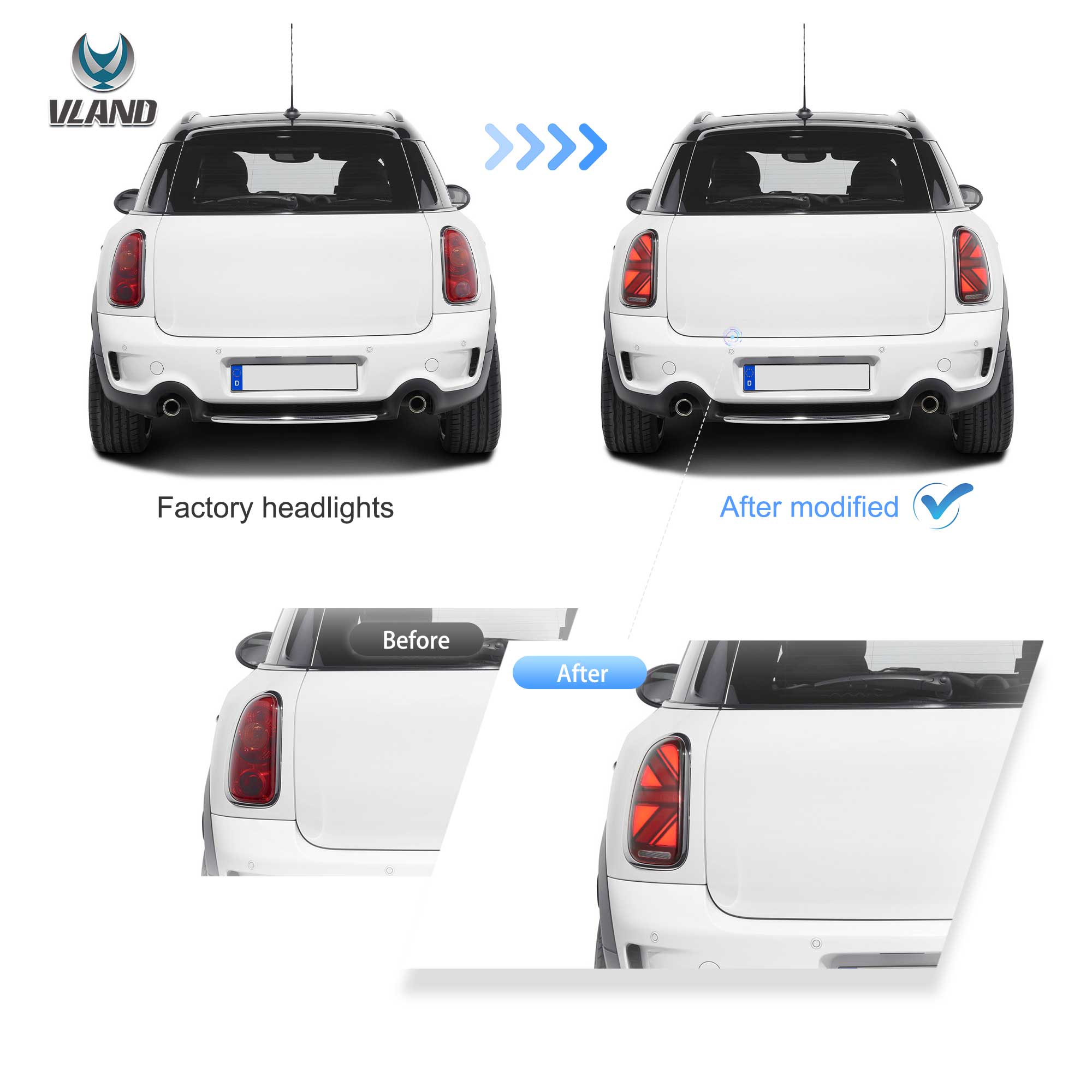 Tylne światła MINI Countryman R60 (2010–2016) Union Jack Full LED - obrazek 5