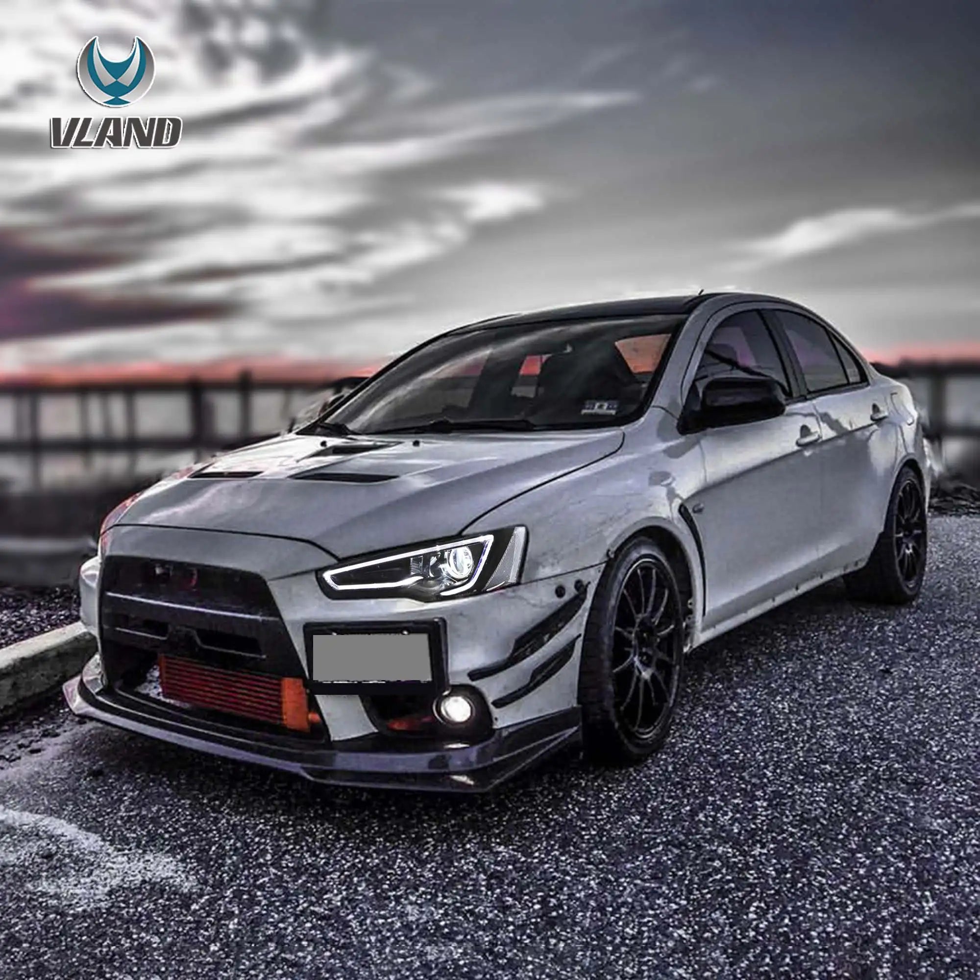 Reflektory Mitsubishi Lancer IX 9 / Evo 10 X (2008–2017) DRL - obrazek 5