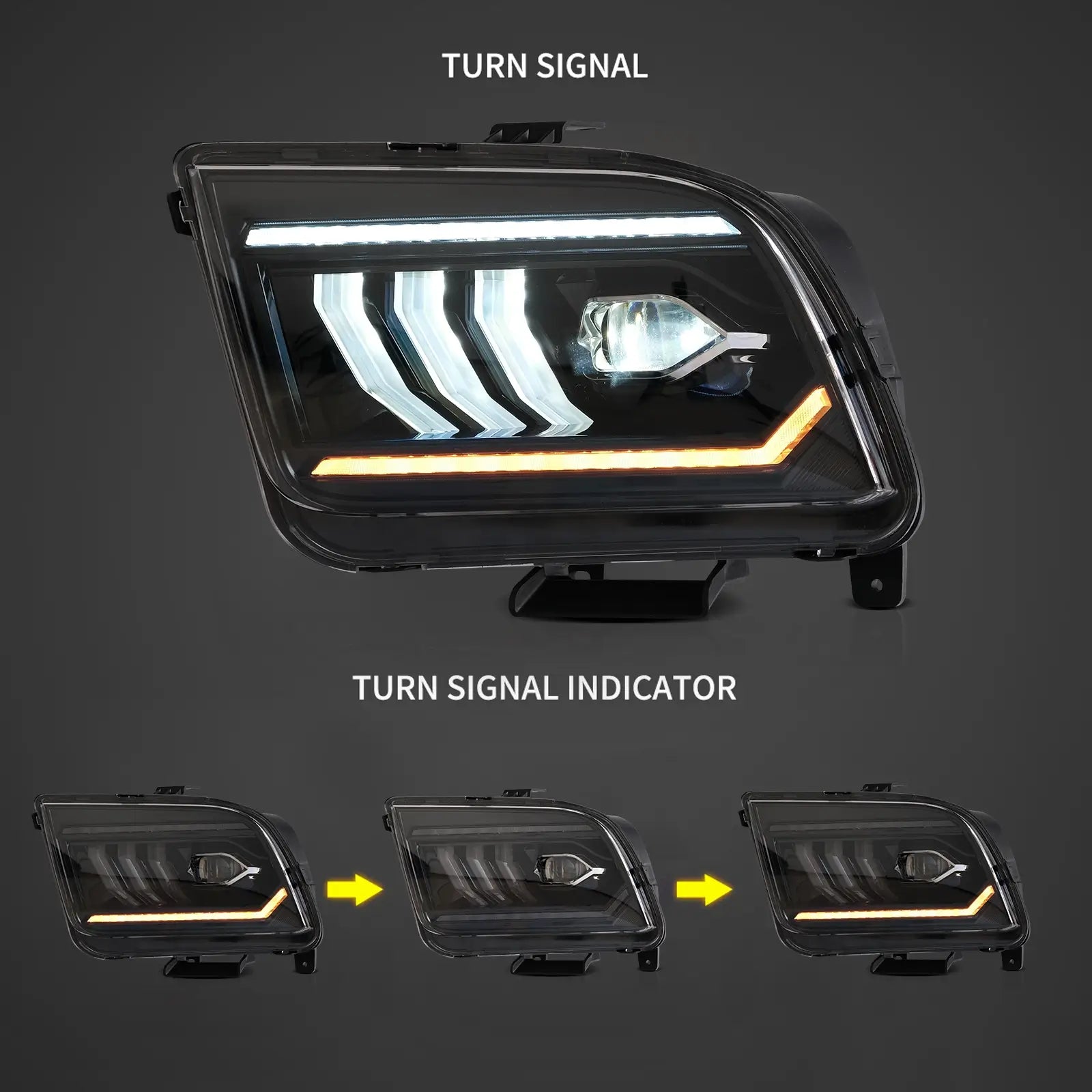 Reflektory Ford Mustang V (S197) 2005–2009 Full LED - obrazek 3