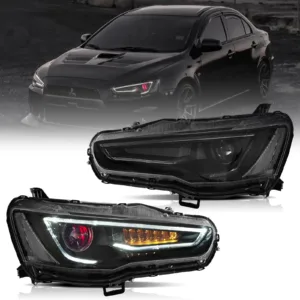 Reflektory Mitsubishi Lancer IX 9 / Evo 10 X 08-17 reflektory projekcyjne Classic/RedDemon
