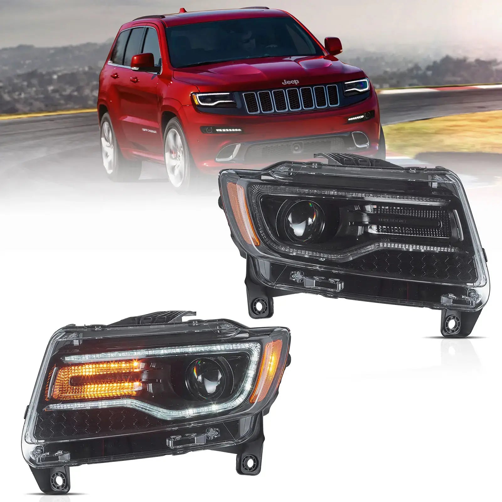 Reflektory Jeep Grand Cherokee WK2 Przed-Lift (2011–2013) Full LED
