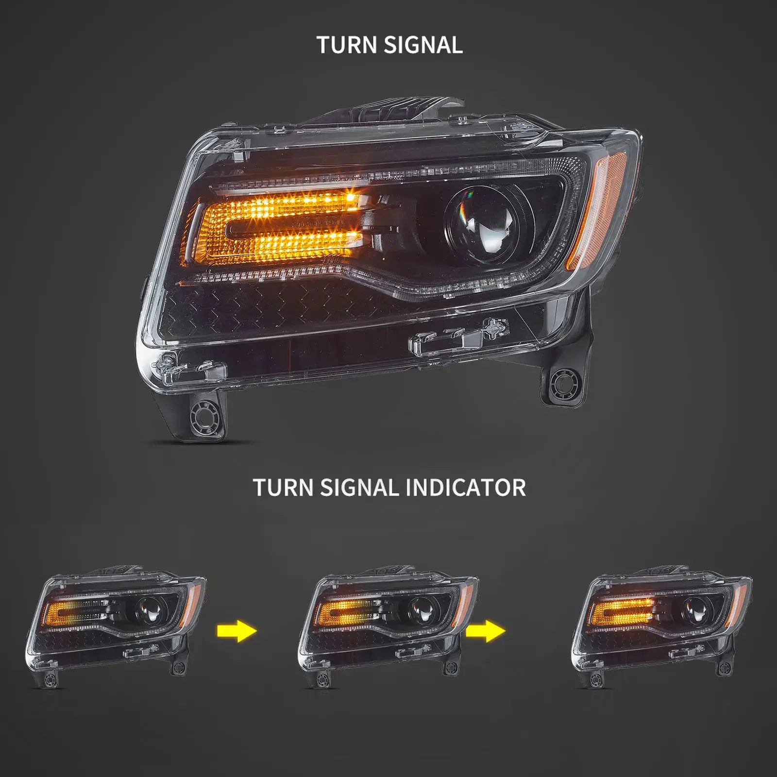 Reflektory Jeep Grand Cherokee WK2 Przed-Lift (2011–2013) Full LED - obrazek 3