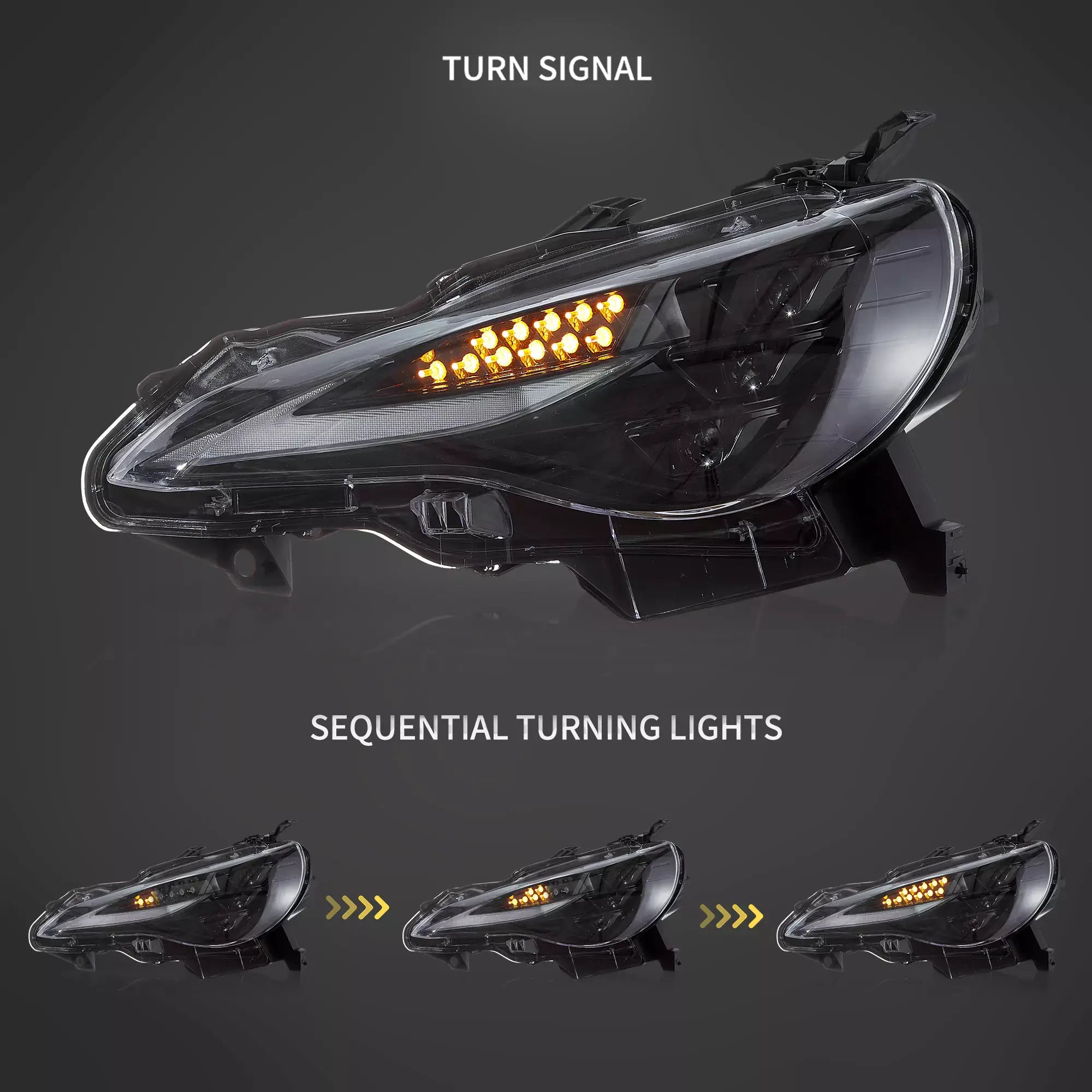Reflektory SCION FR-S / SUBARU BRZ / TOYOTA 86 GT86 (2012–2021) Full LED - obrazek 3