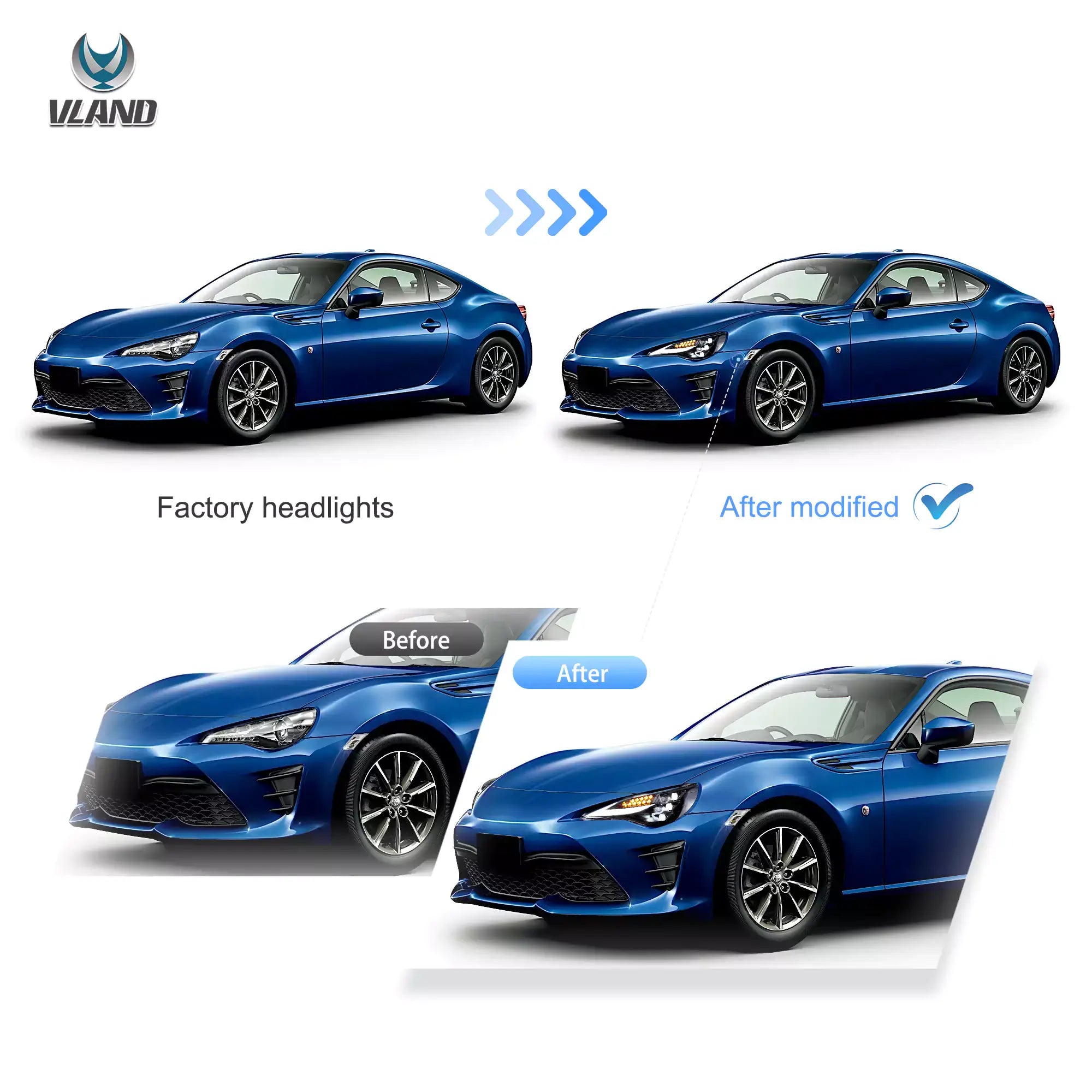 Reflektory SCION FR-S / SUBARU BRZ / TOYOTA 86 GT86 (2012–2021) Full LED - obrazek 5