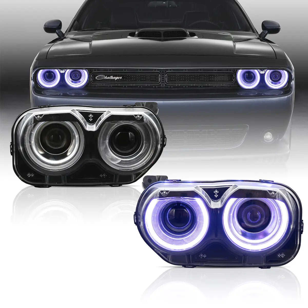 Reflektory Dodge Challenger (2015–2024) RGB DRL LED