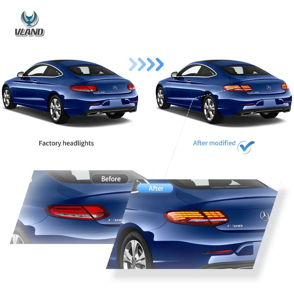 Tylne światła Mercedes-Benz Klasa C W205 Coupe (2015–2023) LED - obrazek 5