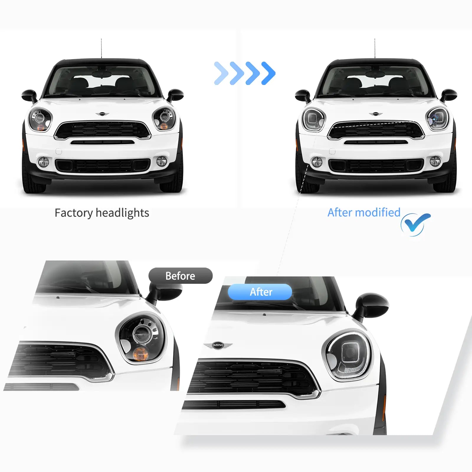 Reflektory Mini Cooper Countryman R60 (2010–2016) Full LED - obrazek 5