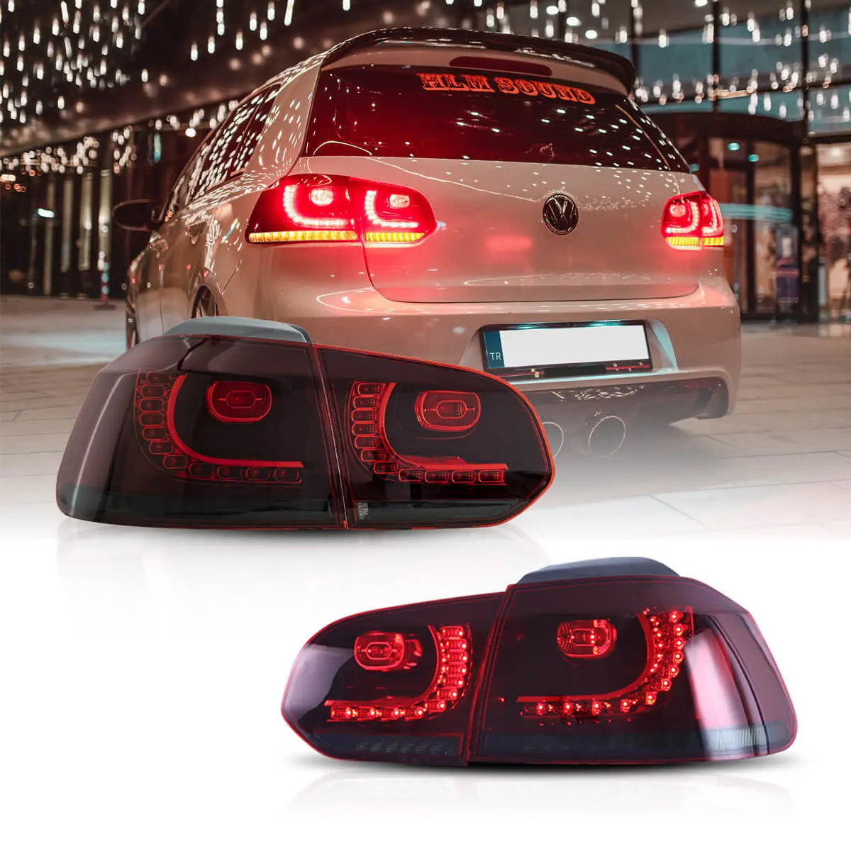 Lampy tylne Volkswagen Golf Mk6 08-12 LED z pomarańczowym sekwencyjnym kierunkowskazem - obrazek 4