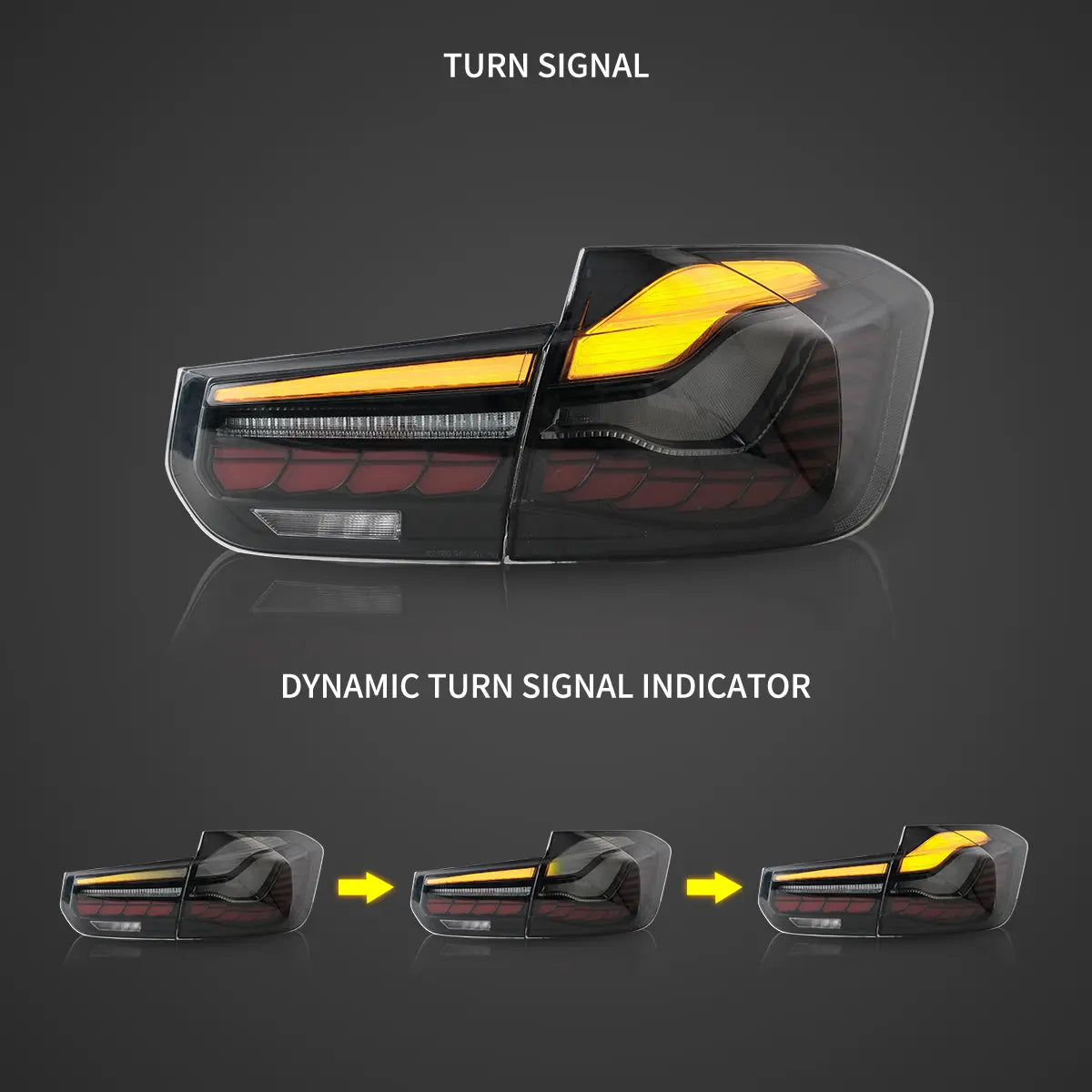 Lampy tylne BMW Seria 3 6-generacji 12-19 (F30 F80) OLED z dynamicznym oświetleniem powitalnym - obrazek 4