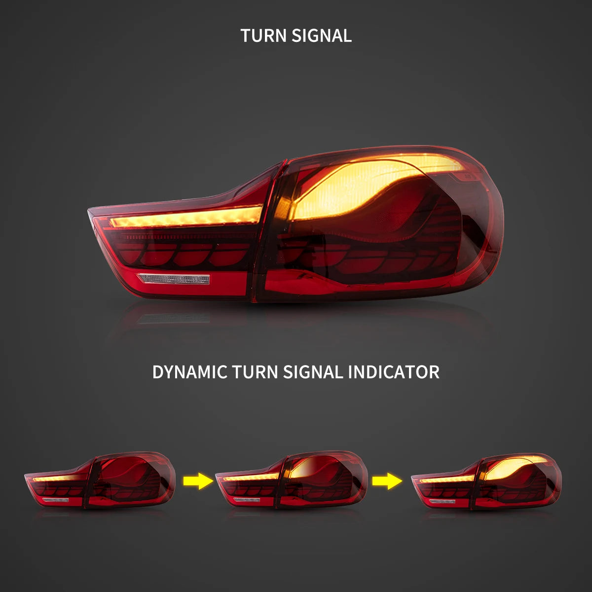 Lampy tylne BMW Seria 4 F32 F33 F36 / M4 F82 F83 14-20 LED styl Dragon Scales GTS - obrazek 4