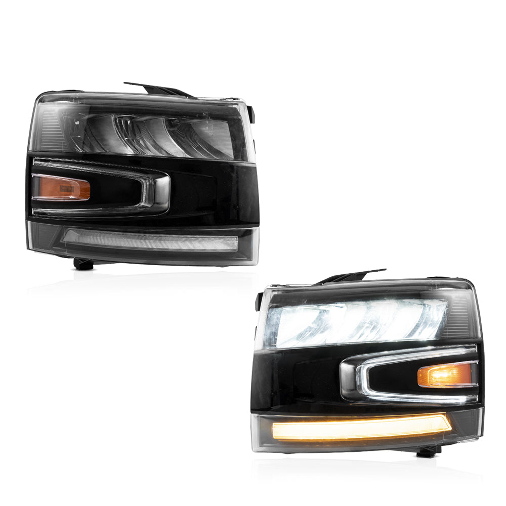 Reflektory Chevrolet Silverado 1500/2500HD/3500HD (2007–2014) Full LED - obrazek 3