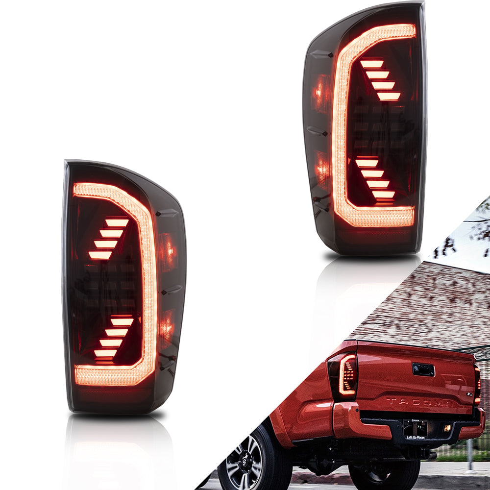 Lampy tylne Toyota Tacoma 2016-2022 LED z kierunkowskazami sekwencyjnymi