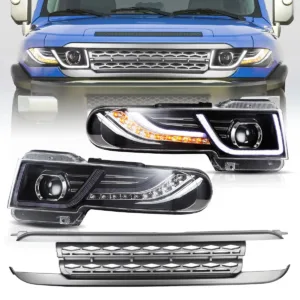 Reflektory Toyota FJ Cruiser XJ10 (2006-2022) + osłona chłodnicy (grill)